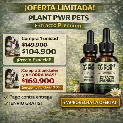PLANT PWR® GOTAS PREMIUM PARA MASCOTAS